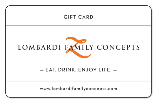 Lombardi Family Concepts logo on a solid wite background with the tagline 'Eat. Drink. Enjoy Life.'